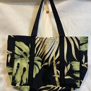 Tropical Black and Green Tote Bag